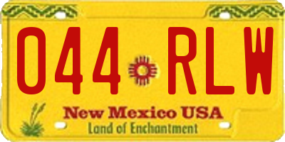 NM license plate 044RLW