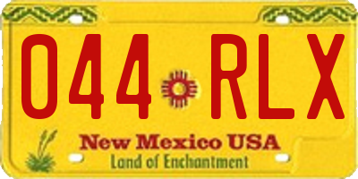NM license plate 044RLX