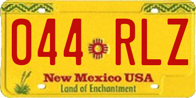 NM license plate 044RLZ