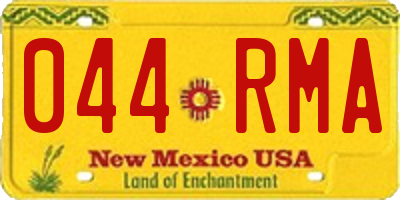 NM license plate 044RMA