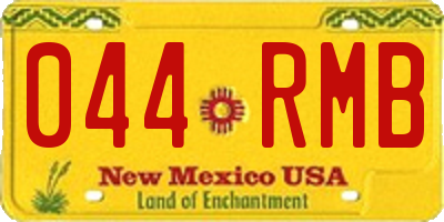NM license plate 044RMB