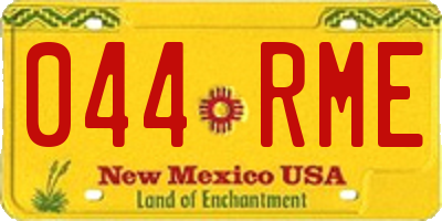 NM license plate 044RME