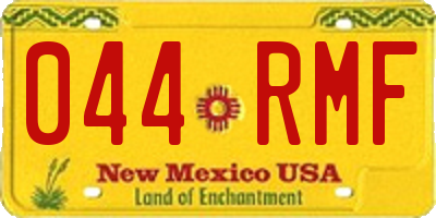 NM license plate 044RMF
