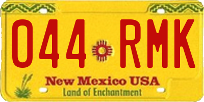 NM license plate 044RMK