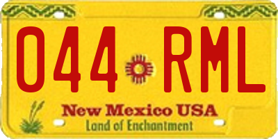 NM license plate 044RML