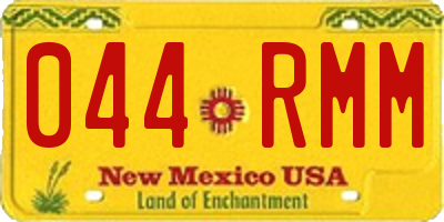NM license plate 044RMM