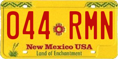 NM license plate 044RMN