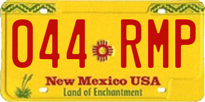 NM license plate 044RMP