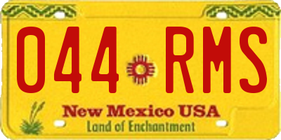 NM license plate 044RMS