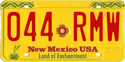 NM license plate 044RMW