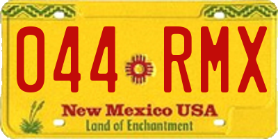 NM license plate 044RMX