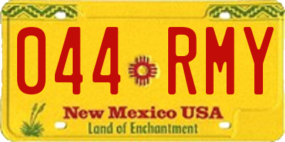 NM license plate 044RMY