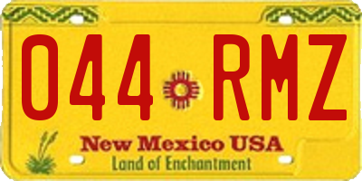NM license plate 044RMZ