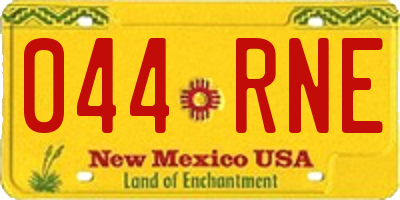 NM license plate 044RNE