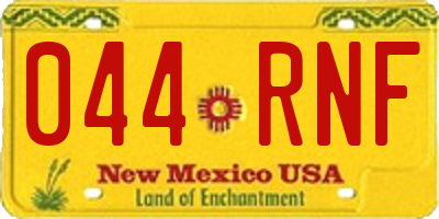 NM license plate 044RNF