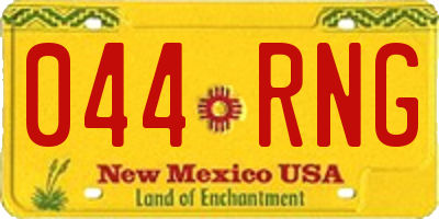 NM license plate 044RNG