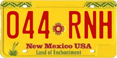 NM license plate 044RNH