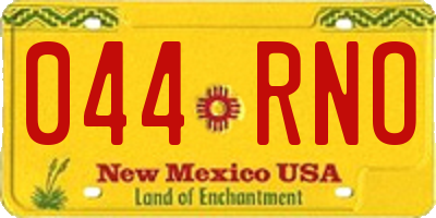 NM license plate 044RNO