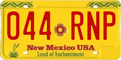 NM license plate 044RNP