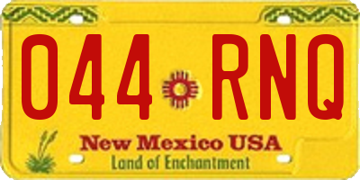 NM license plate 044RNQ