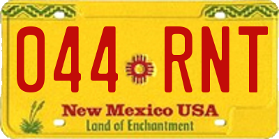 NM license plate 044RNT