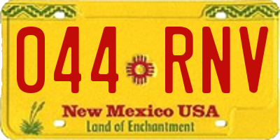 NM license plate 044RNV