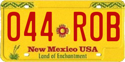 NM license plate 044ROB
