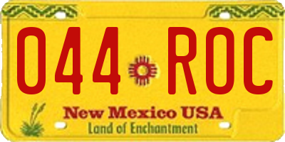 NM license plate 044ROC