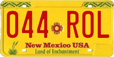 NM license plate 044ROL