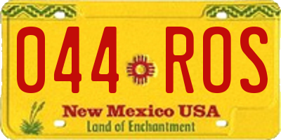 NM license plate 044ROS