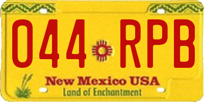 NM license plate 044RPB