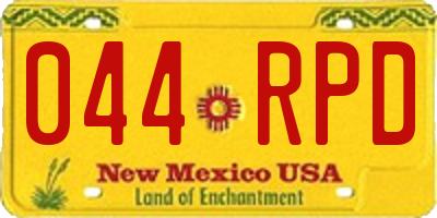 NM license plate 044RPD