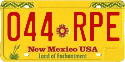 NM license plate 044RPE