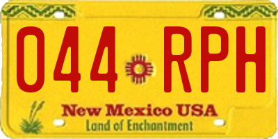 NM license plate 044RPH