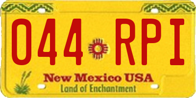 NM license plate 044RPI