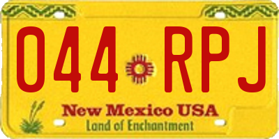 NM license plate 044RPJ