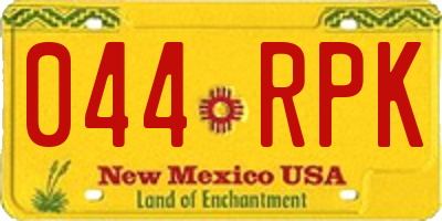 NM license plate 044RPK