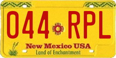 NM license plate 044RPL