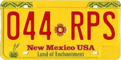 NM license plate 044RPS