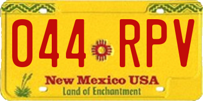 NM license plate 044RPV