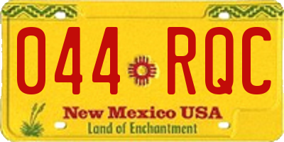 NM license plate 044RQC