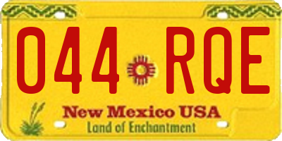 NM license plate 044RQE
