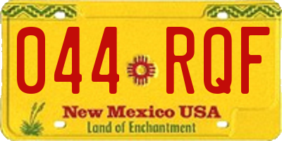 NM license plate 044RQF