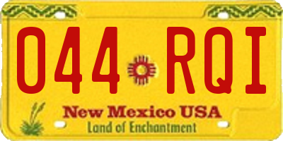 NM license plate 044RQI
