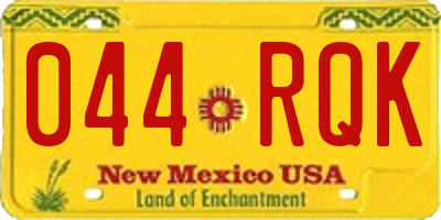 NM license plate 044RQK