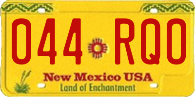 NM license plate 044RQO