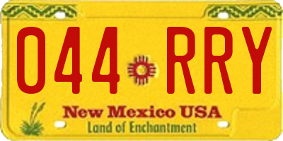 NM license plate 044RRY