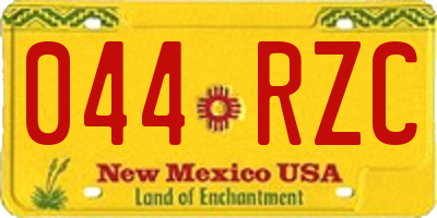 NM license plate 044RZC