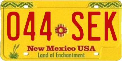 NM license plate 044SEK