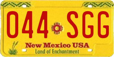 NM license plate 044SGG